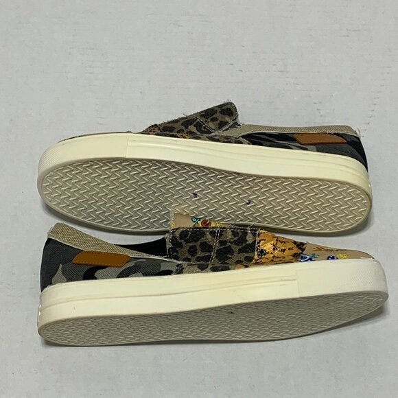 Women's Slip On Canvas Sneaker Floral Patchwork Pattern Unbranded Multicolor - Picture 7 of 10